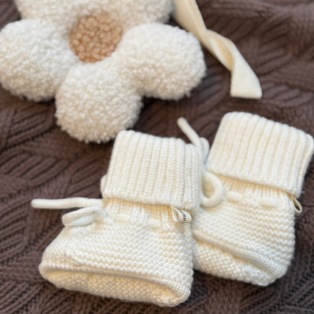 zacht baby slofjes katoen wit 